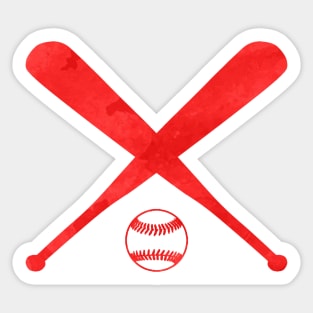 Softball Red Sticker